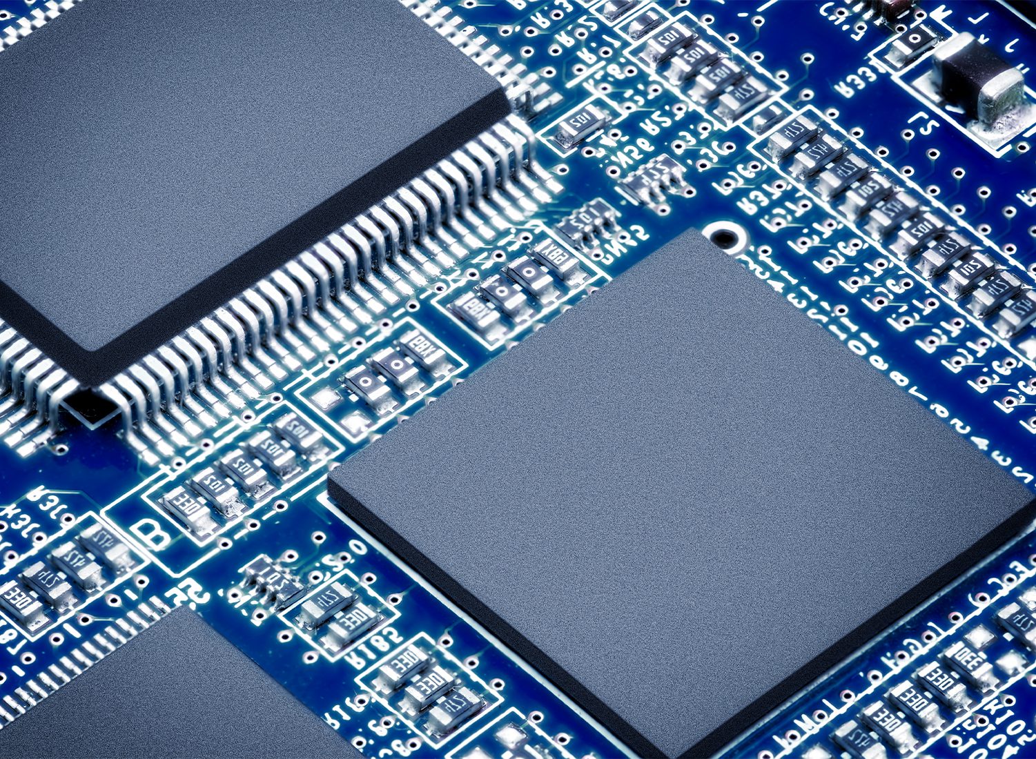 close up of printed circuit board