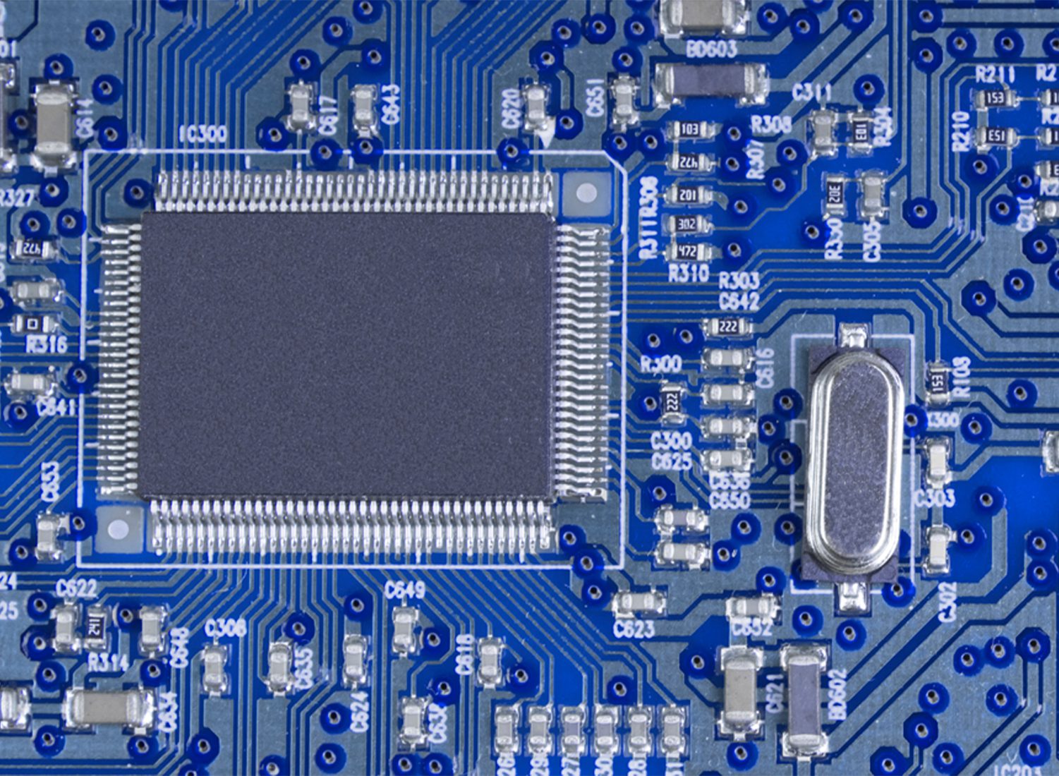 printed circuit board close-up